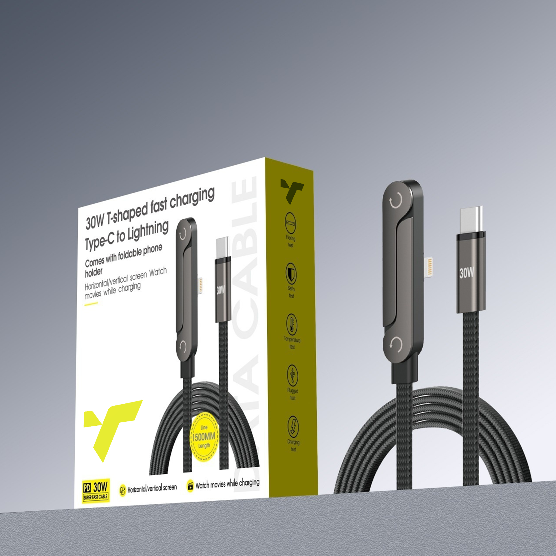 TitanLink 240W | Smart Charging Cable & Integrated Kickstand