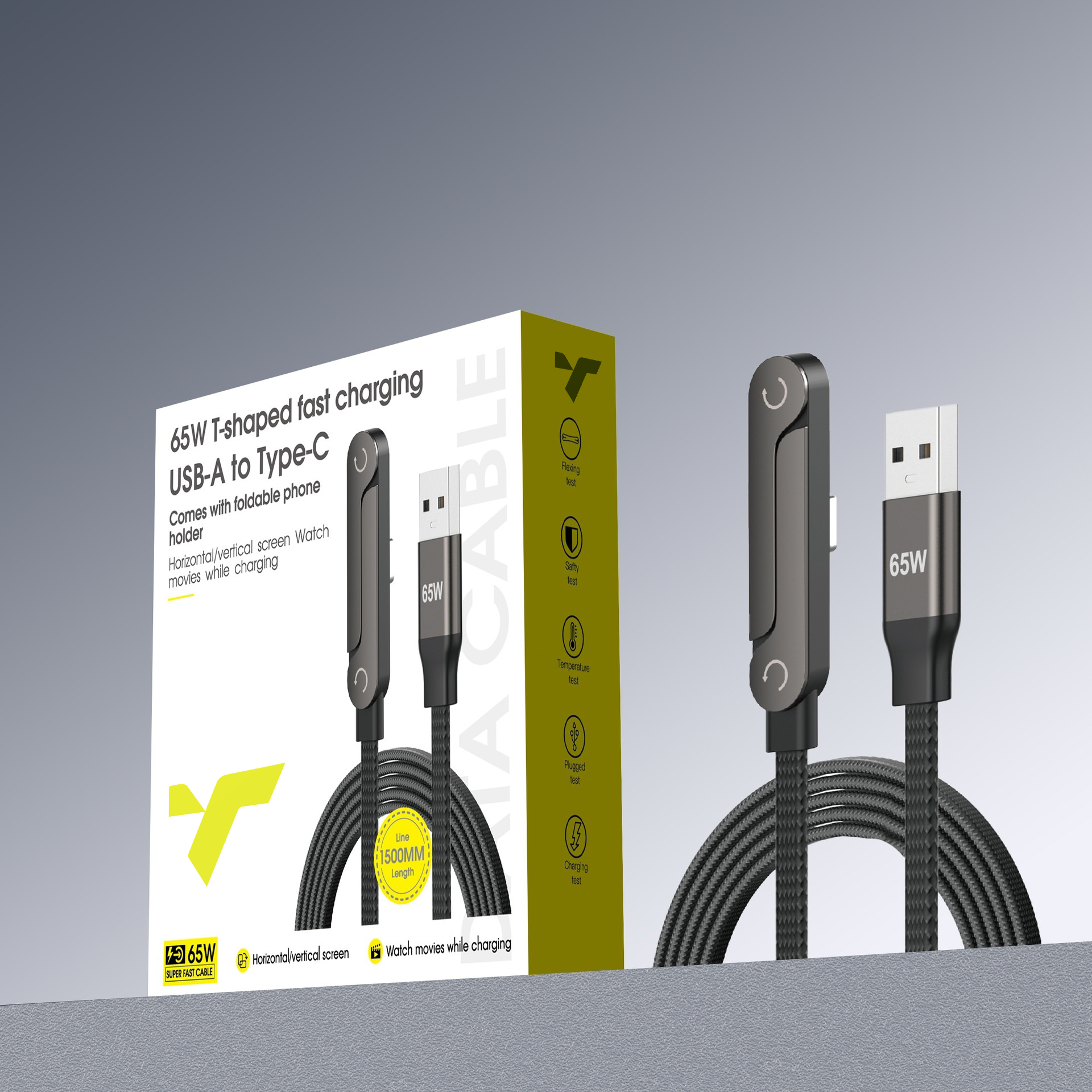 TitanLink 240W | Smart Charging Cable & Integrated Kickstand